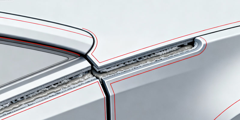 车身钢板搭接处有裂纹用什么胶